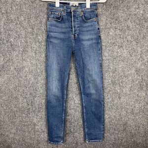 Redone Originals Jeans Womens Size 25 Blue ultra high rise ankle crop